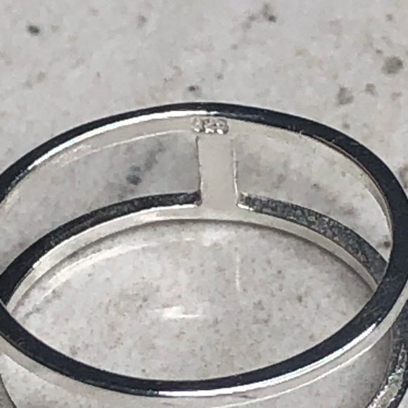 925 Sterling Silver Double Line Midi Ring - Picture 8 of 16